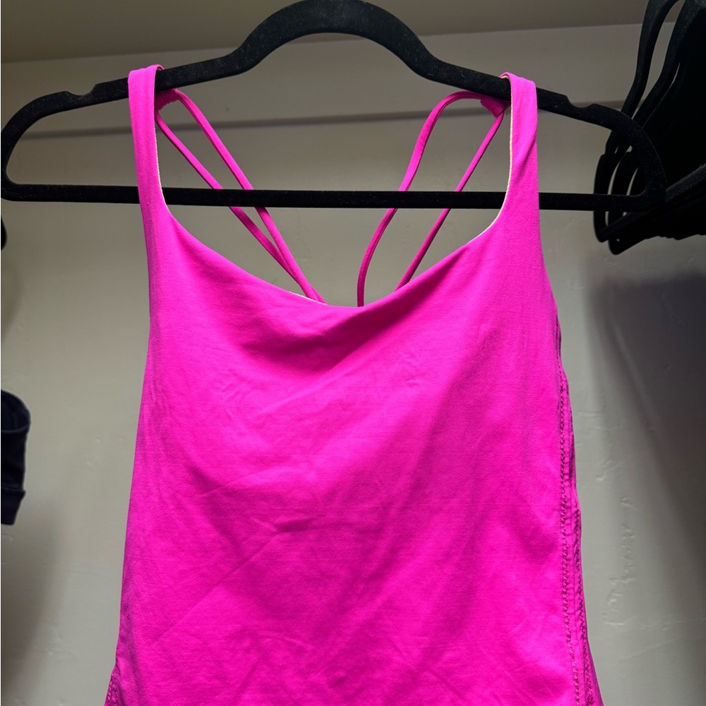 Lululemon Pink Tank Top with bra. 10